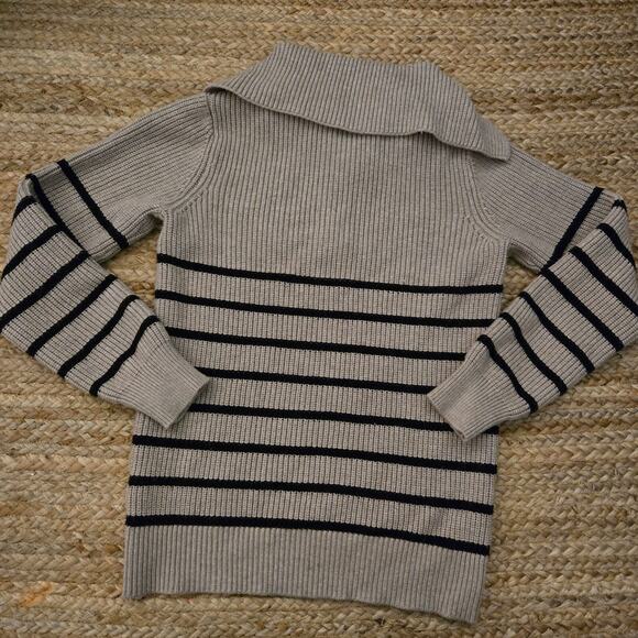 Cyrus Short Button Striped Pullover Sweater Size XS - Picture 2 of 4